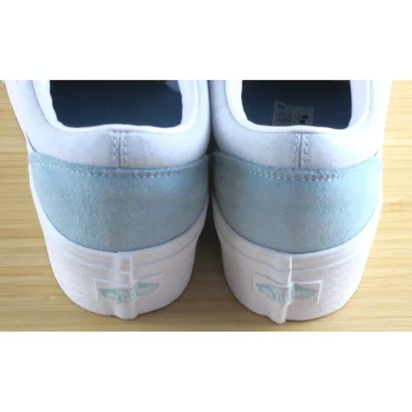 Vans Women's Old Skool Stackform Color Block Blue White Platform Shoes Size 9 - Picture 5 of 7